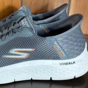 Skechers Men's Slip-Ins Go Walk Flex Hands Up Shoes Gray Sz 9.5 - EUC